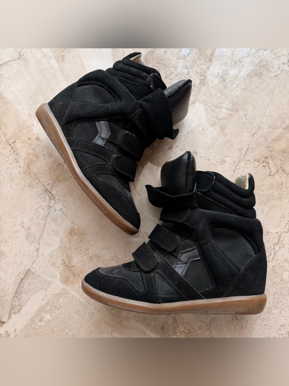Authentic Isabel Marant Bekett wedge sneakers in black